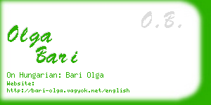 olga bari business card